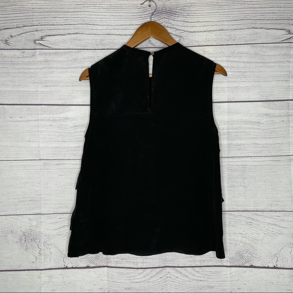 Nicole Miller Artelier black silk ruffle tank top - Picture 11 of 12